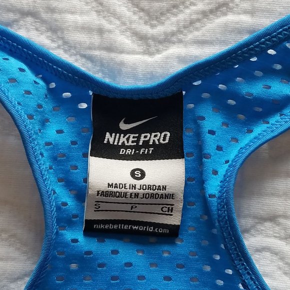 Nike Pro Dri-Fit Blue Sleeveless Racer Back Tank Top Size Small - Picture 6 of 8
